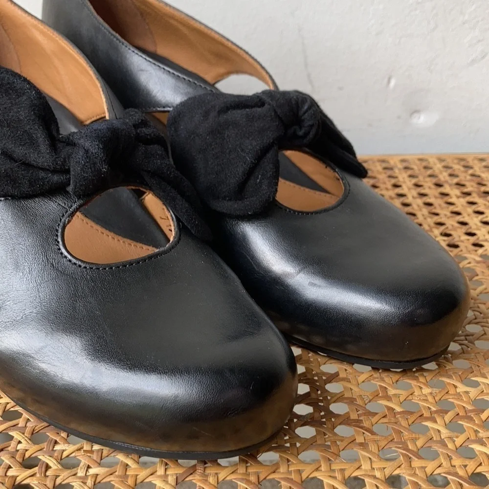 Earthies Bristol Leather Wedge Mary Janes